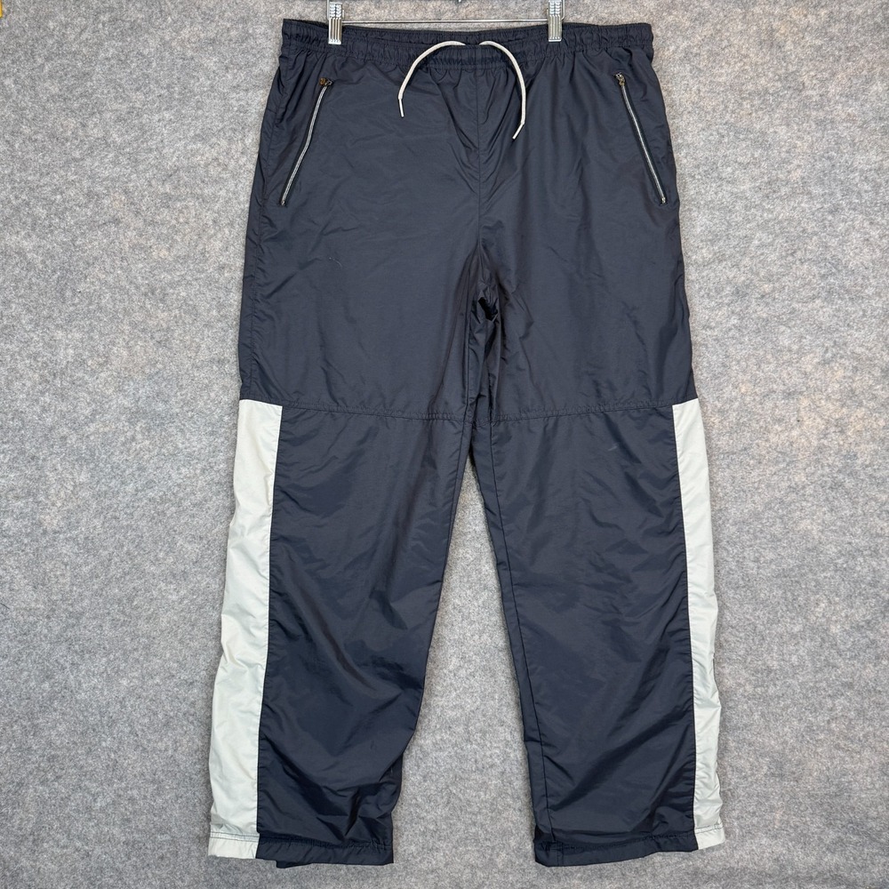Vintage Nike Windbreaker Nylon Track Pants Mens Large Lined Relaxed Fit 90s Y2K